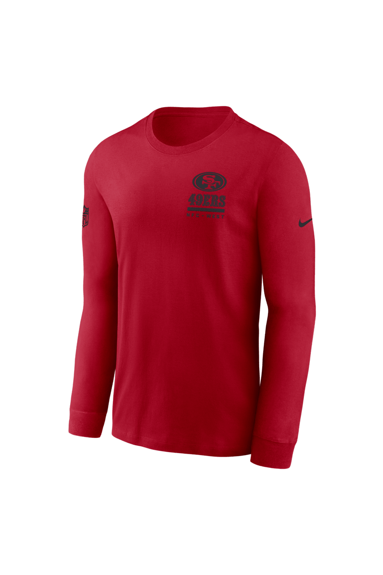 Men's Nike Scarlet San Francisco 49ers Sideline Performance Long Sleeve T-Shirt, Alternate, color, Scarlet