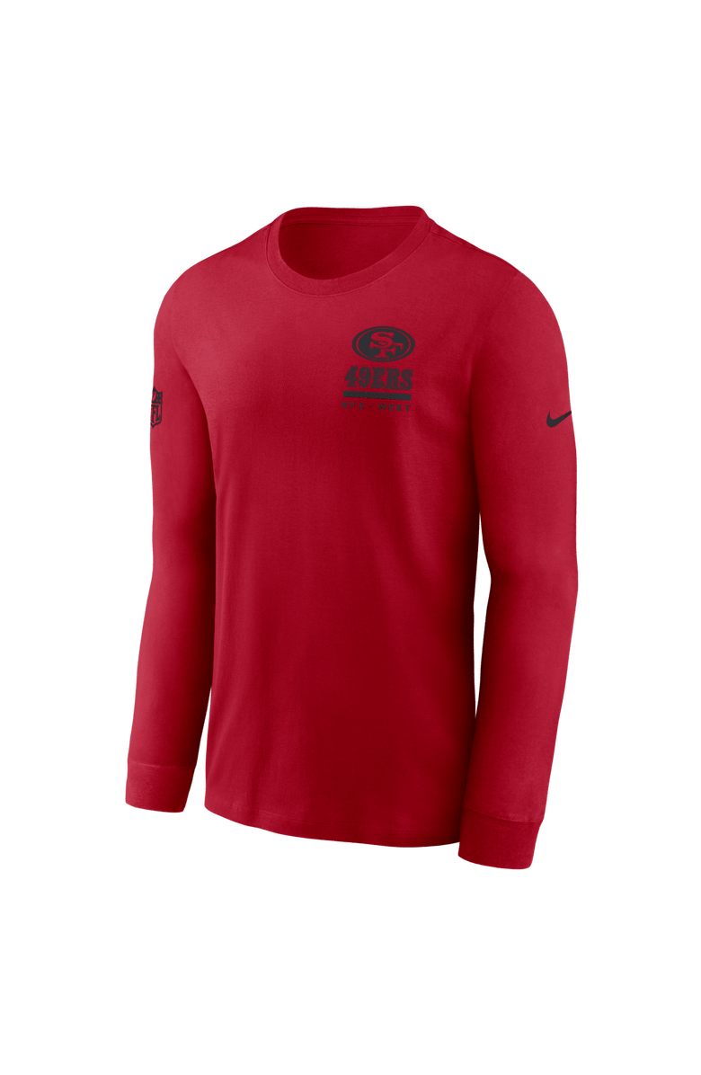 Nike Men's Nike Scarlet San Francisco 49ers Sideline Performance Long Sleeve T-Shirt, Alternate, color, Scarlet
