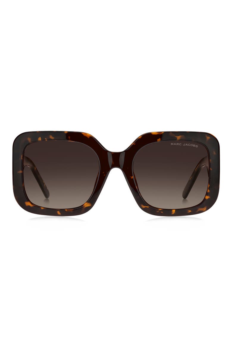 53mm Gradient Polarized Square Sunglasses, Main, color, 0086-HA