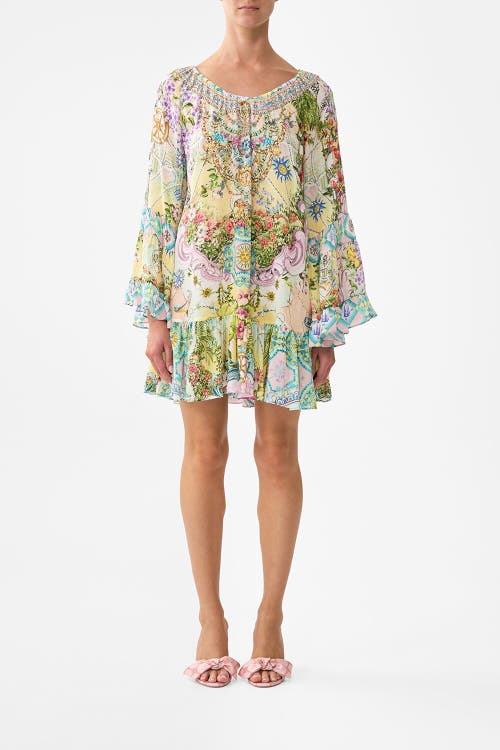 Camilla A Line Frill Dress Just Coasting In Multi