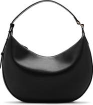 MANGO Oval Faux Leather Shoulder Bag