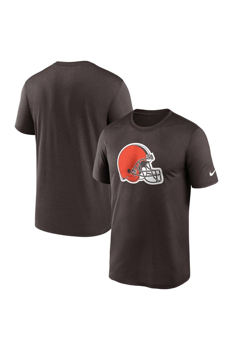 Men's Nike  Brown Cleveland Browns Legend Logo Performance T-Shirt, Main, color, Brown