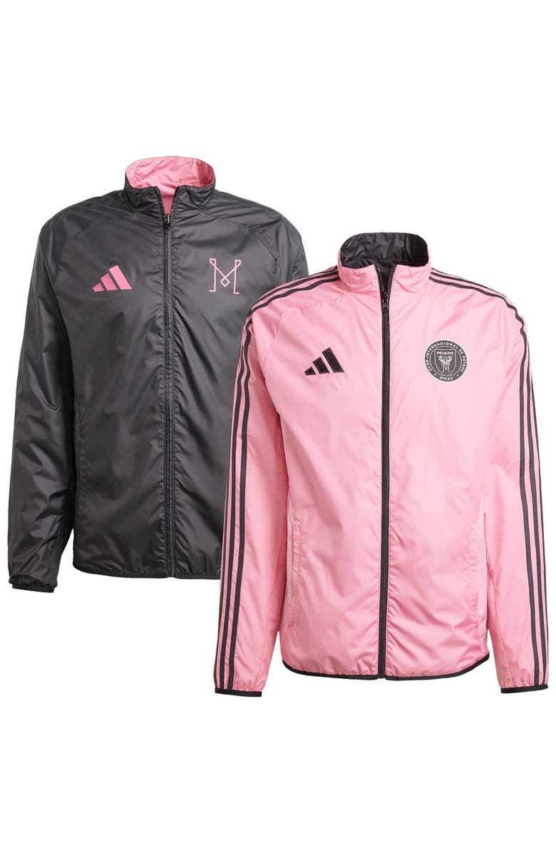 adidas Men
s adidas Pink/Black Inter Miami CF 2025 Anthem Reversible Full-Zip Jacket, Main, color, Pink