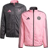adidas Men's adidas Pink/Black Inter Miami CF 2025 Anthem Reversible Full-Zip Jacket