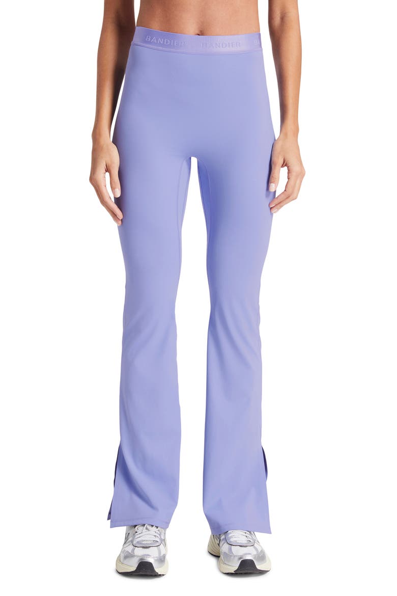 Sport Logo Slit Flare Leggings, Main, color, JACARANDA