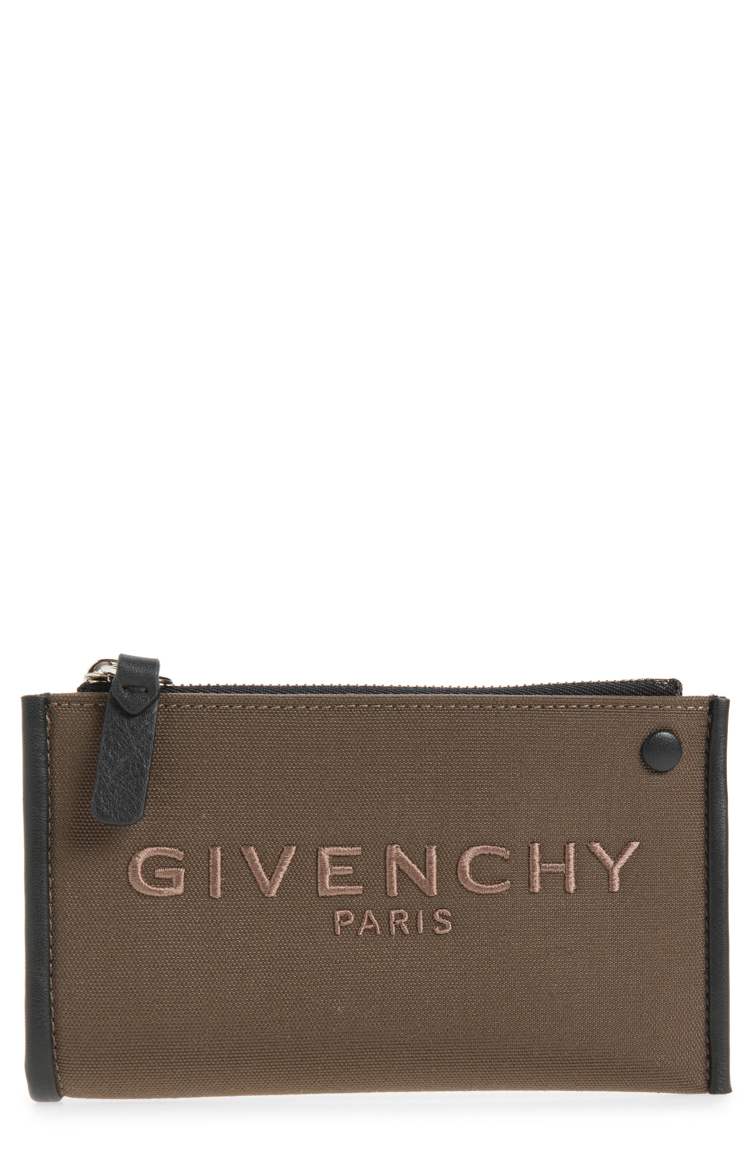 Small Canvas Zip Pouch, Main, color, TAUPE