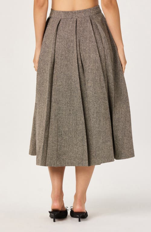 Astr The Label Pleated Midi Skirt In Brown