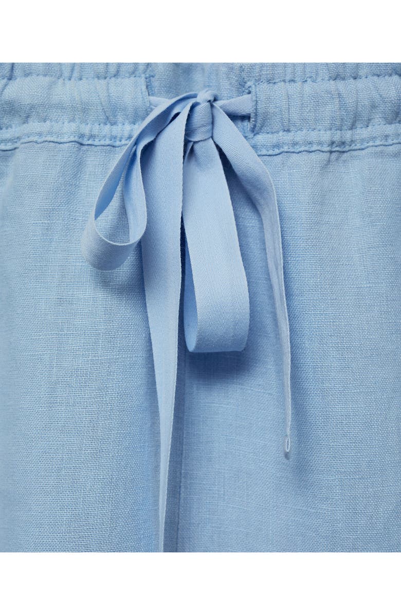 MANGO Drawstring Linen Pants, Alternate, color, 