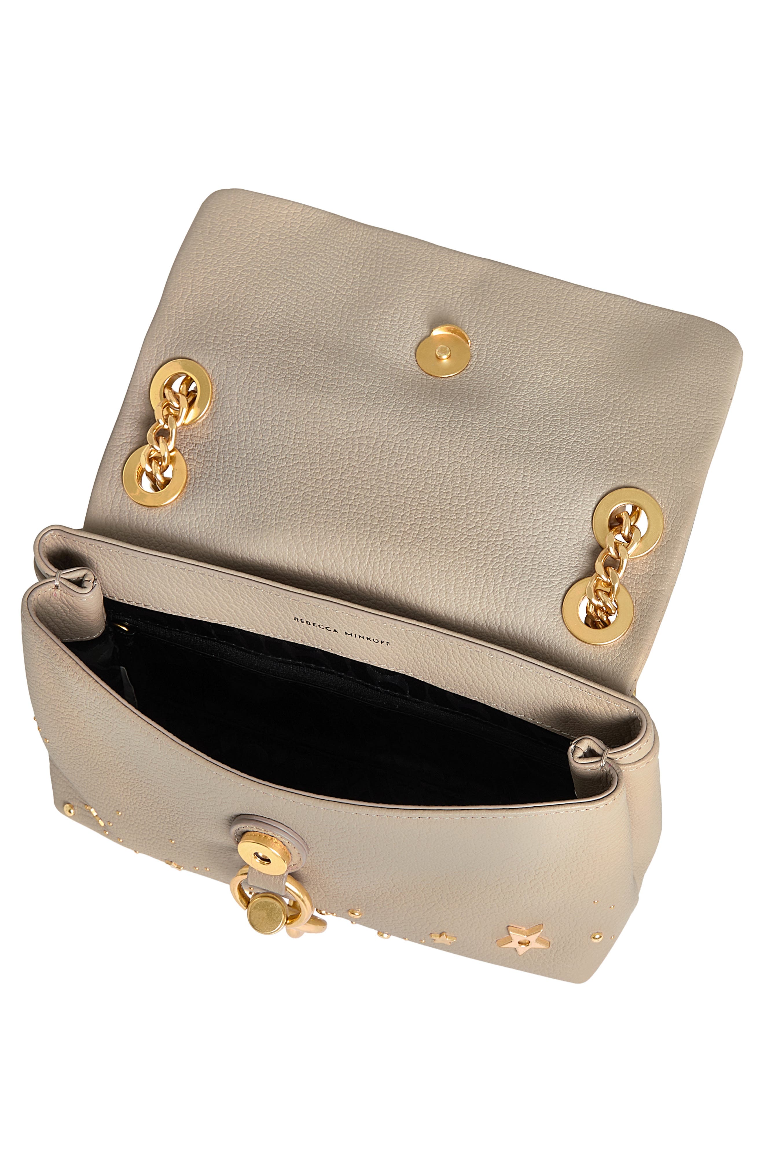 Rebecca Minkoff Edie Celestial Studded Leather Crossbody Bag, Alternate, color, 