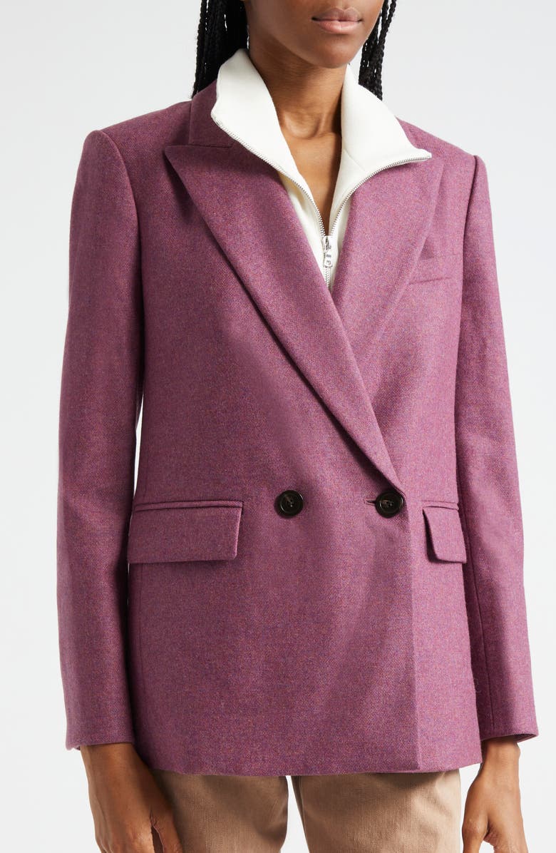 Veronica Beard Sevyn Wool Blend Dickey Jacket, Alternate, color, Vintage Orchid