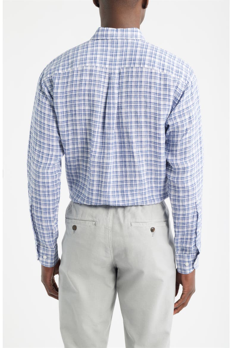 Sandbar Plaid Button-Up Shirt, Alternate, color, SPORT NAVY