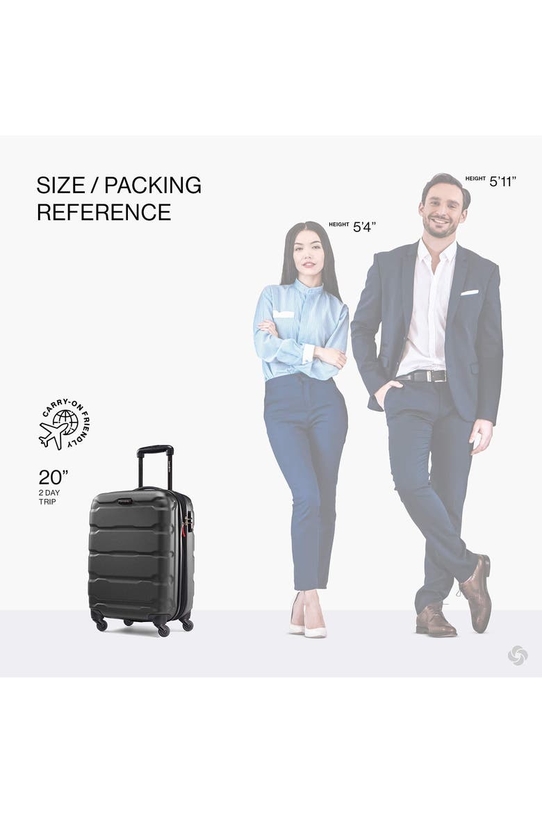 Omni PC Hardside Expandable (20"/24"/28") 3 Piece Spinner Luggage Set, Alternate, color, Black