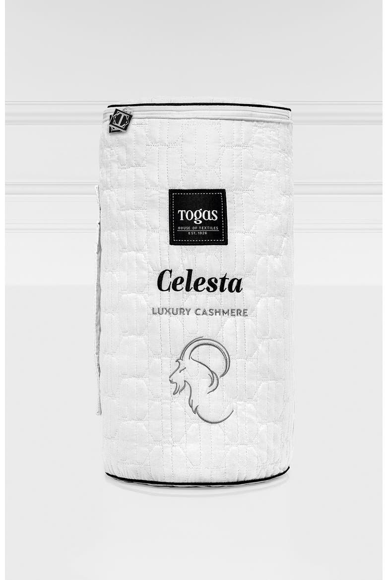Celesta cashmere silk comforter, Alternate, color, White