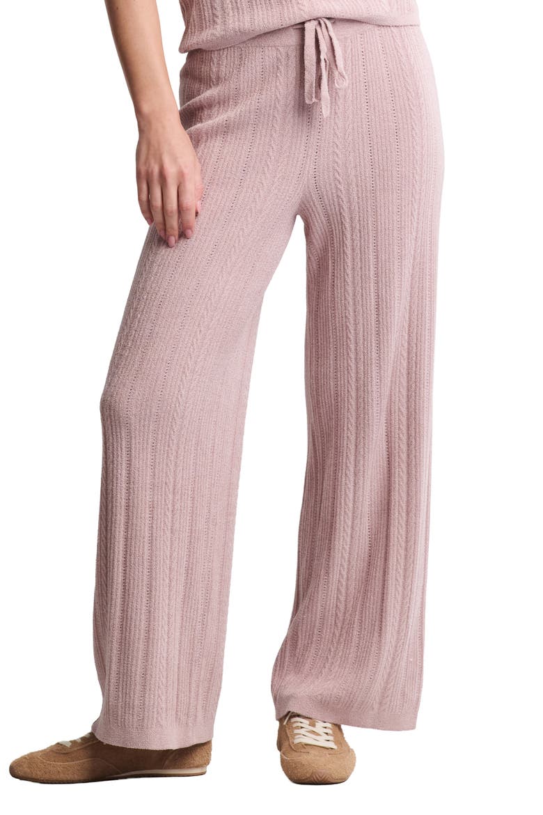 CozyChic® Ultra Lite® Cable Knit Lounge Pants, Main, color, TEABERRY