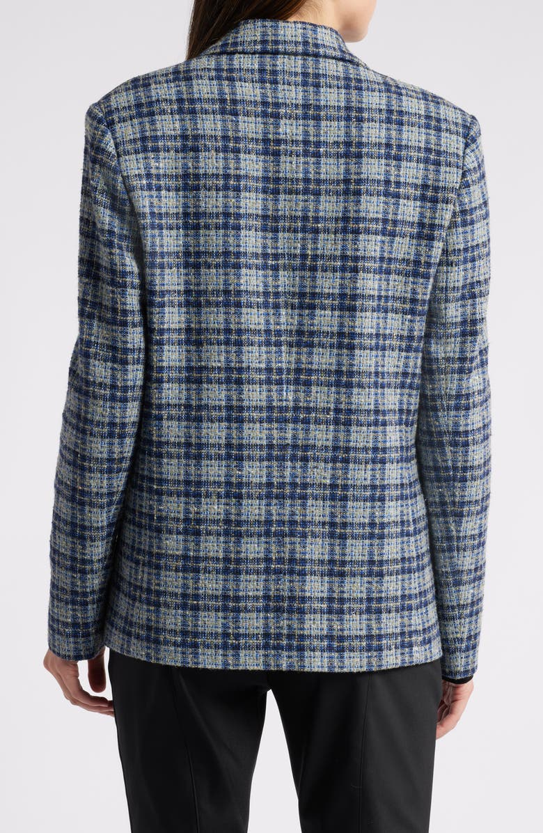 BOSS Janka Double Breasted Plaid Blazer, Alternate, color, Open Misc
