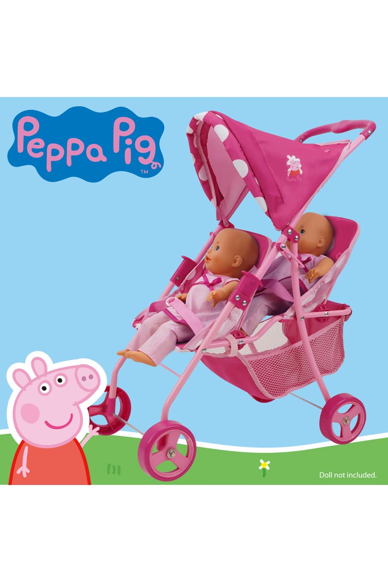 Doll Twin Stroller, Alternate, color, Multicolored