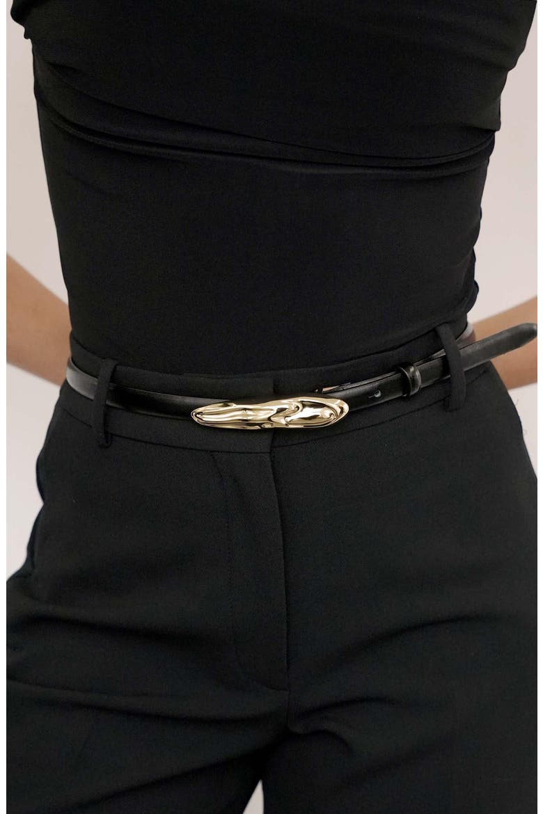Liquid Luxe Belt, Alternate, color, BLACK