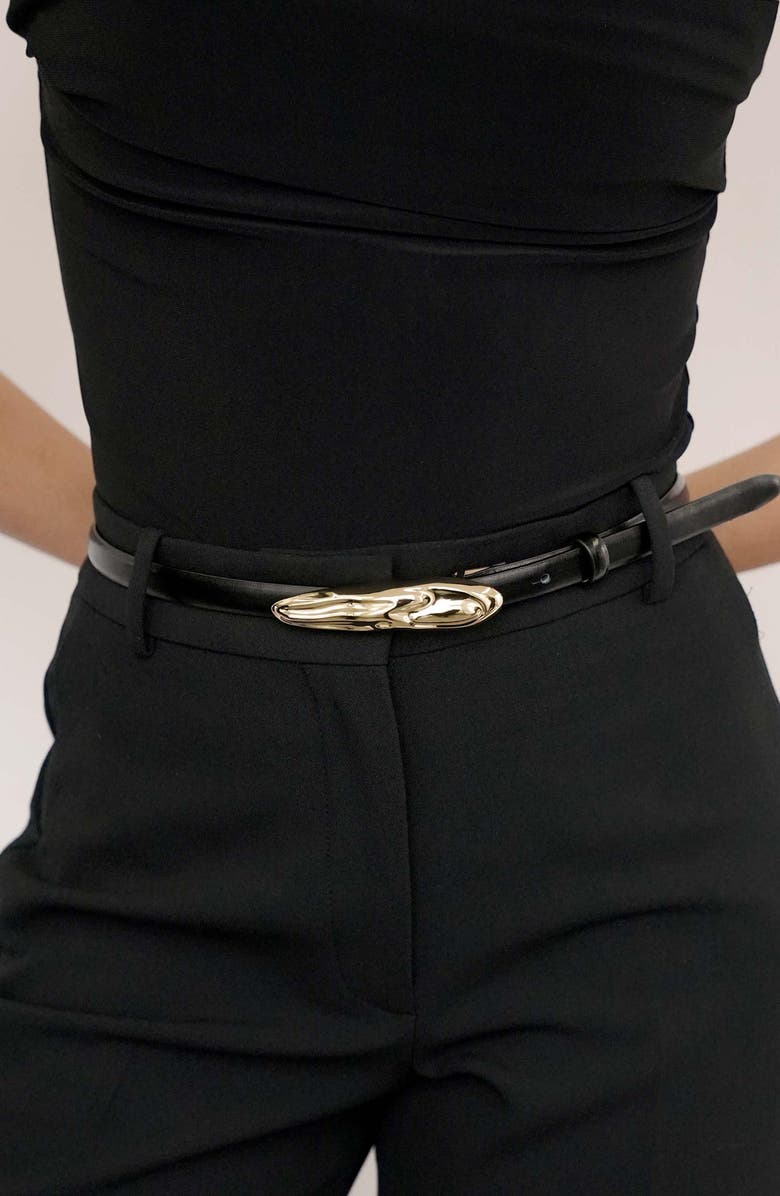 Ettika Liquid Luxe Belt, Alternate, color, Black