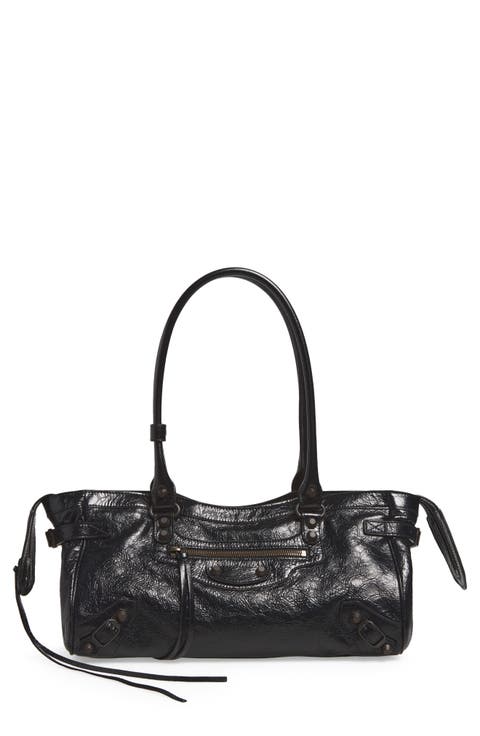 Le City East West Leather Shoulder Bag