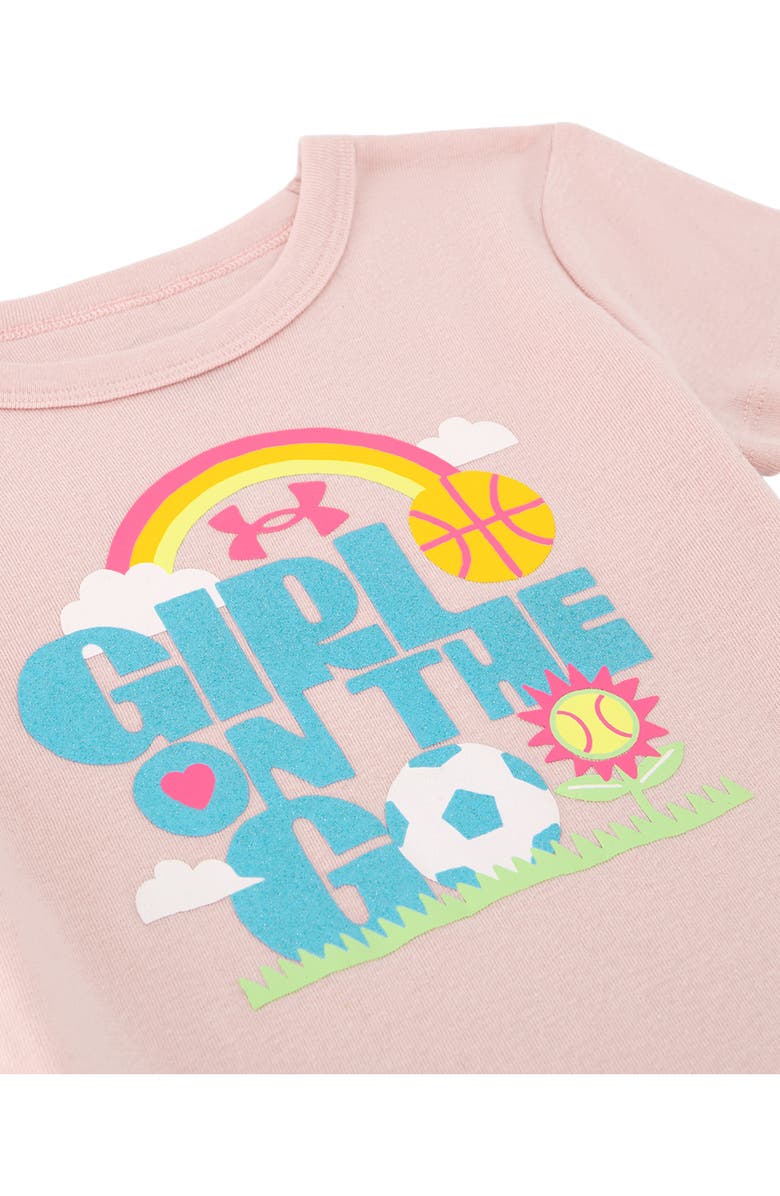 Under Armour Kids' Graphic Baby Tee & Mesh Shorts Set, Alternate, color, Prime Pink