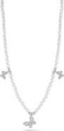 CHLOE AND MADISON Cultured Pearl Butterfly Necklace
