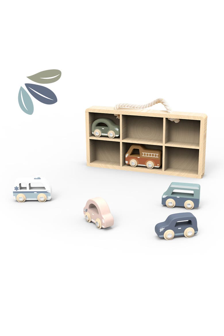 Car Display case w/ 6 vehicles, Alternate, color, Multi