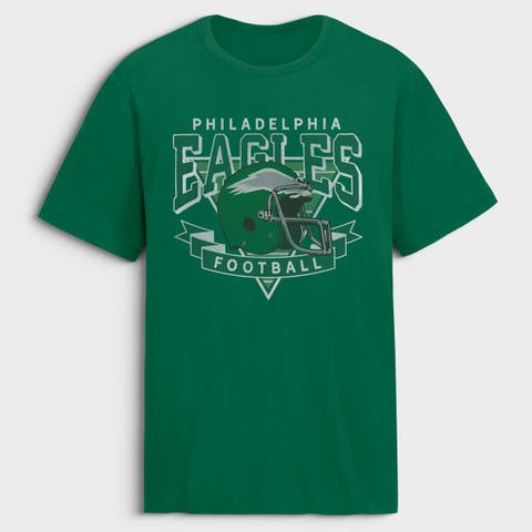 Men's Fanatics Kelly Green Philadelphia Eagles Old Fashion Rushing Legacy Cotton T-Shirt