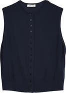 Madewell Button Front Sleeveless Cardigan