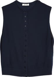 Madewell Button Front Sleeveless Cardigan