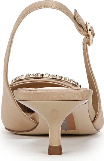Kaitlyn Slingback Pointed Toe Kitten Heel Pump