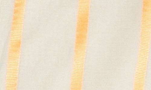 English Factory Oversize Taped Stripe Long Sleeve Button-up Shirt In Beige/orange