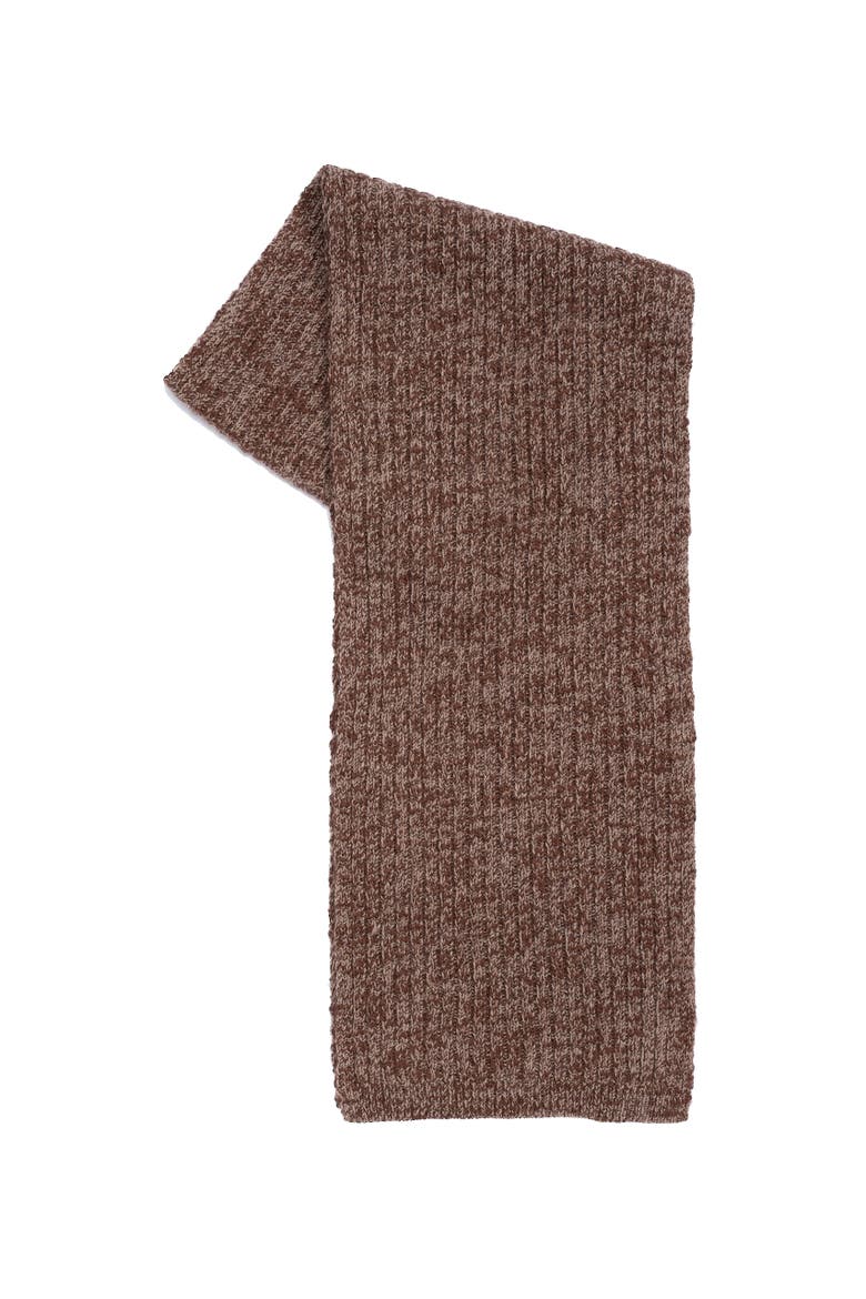 vintage marled scarf, Alternate, color, brown