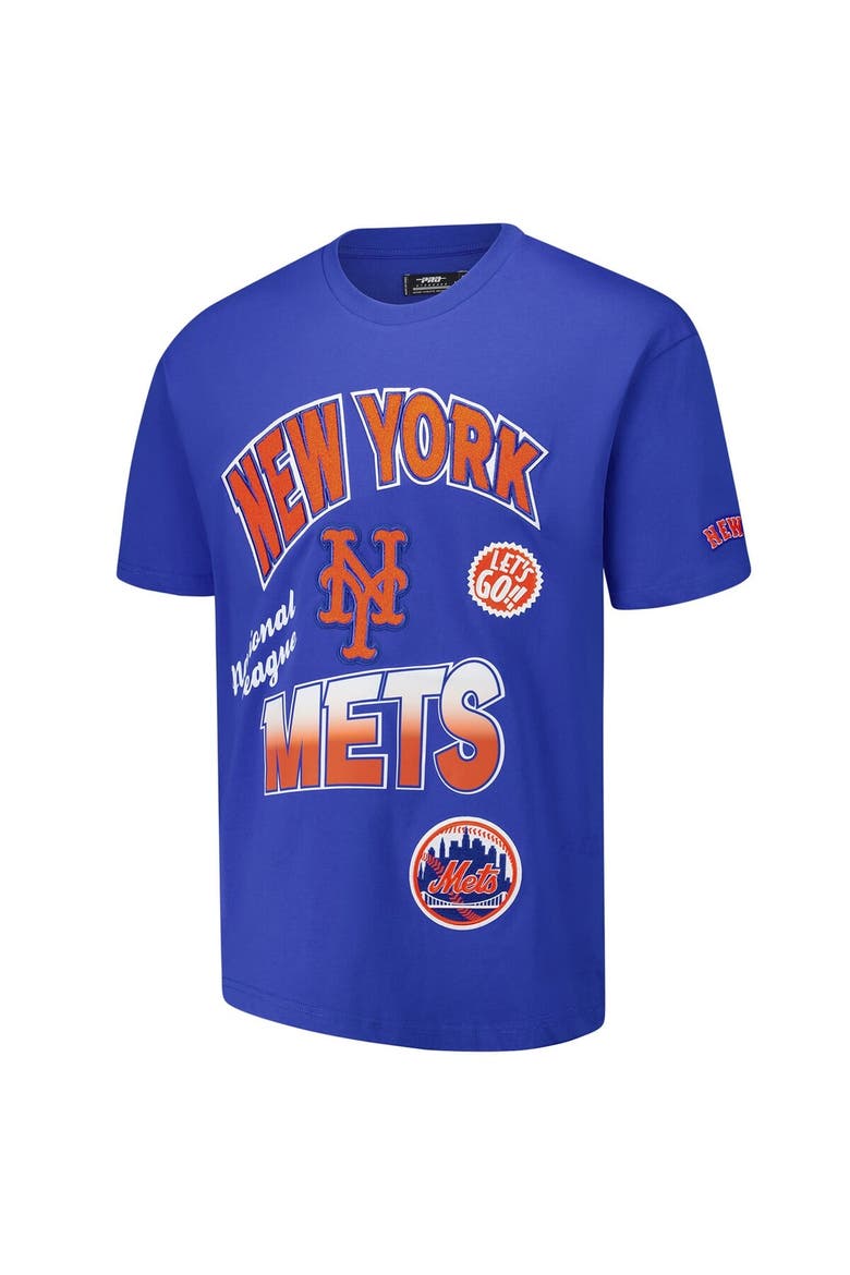 Men's Pro Standard Royal New York Mets Turn It Up Dropped Shoulder T-Shirt, Alternate, color, Royal