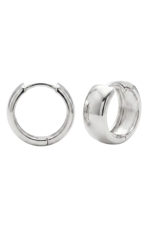 Chunky Huggie Hoop Earrings