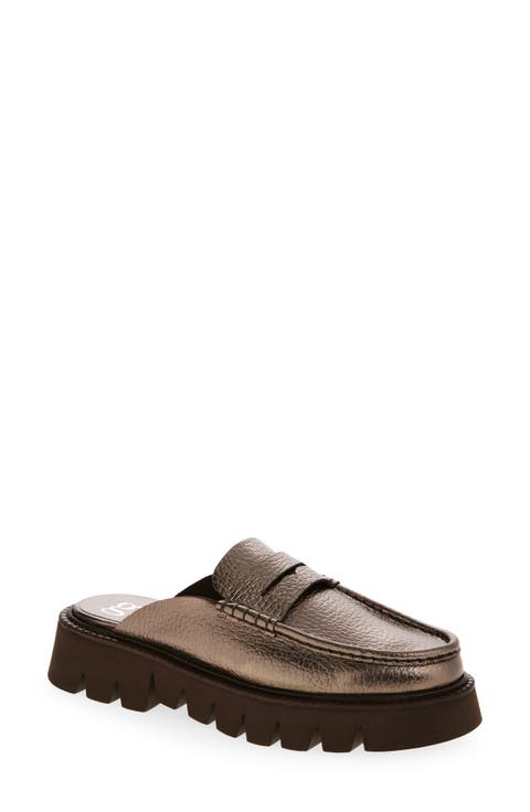 Savy Water Resistant Penny Loafer Mule (Women)
