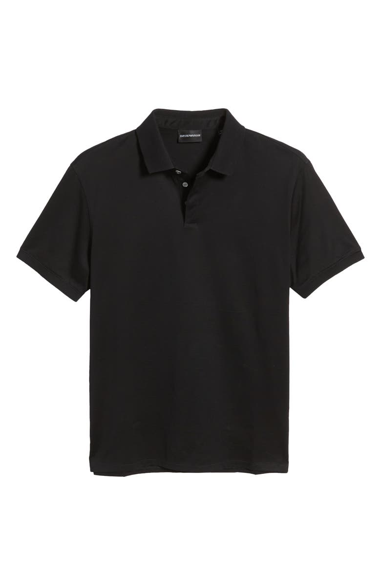 Emporio Armani Solid Cotton Polo, Alternate, color, 