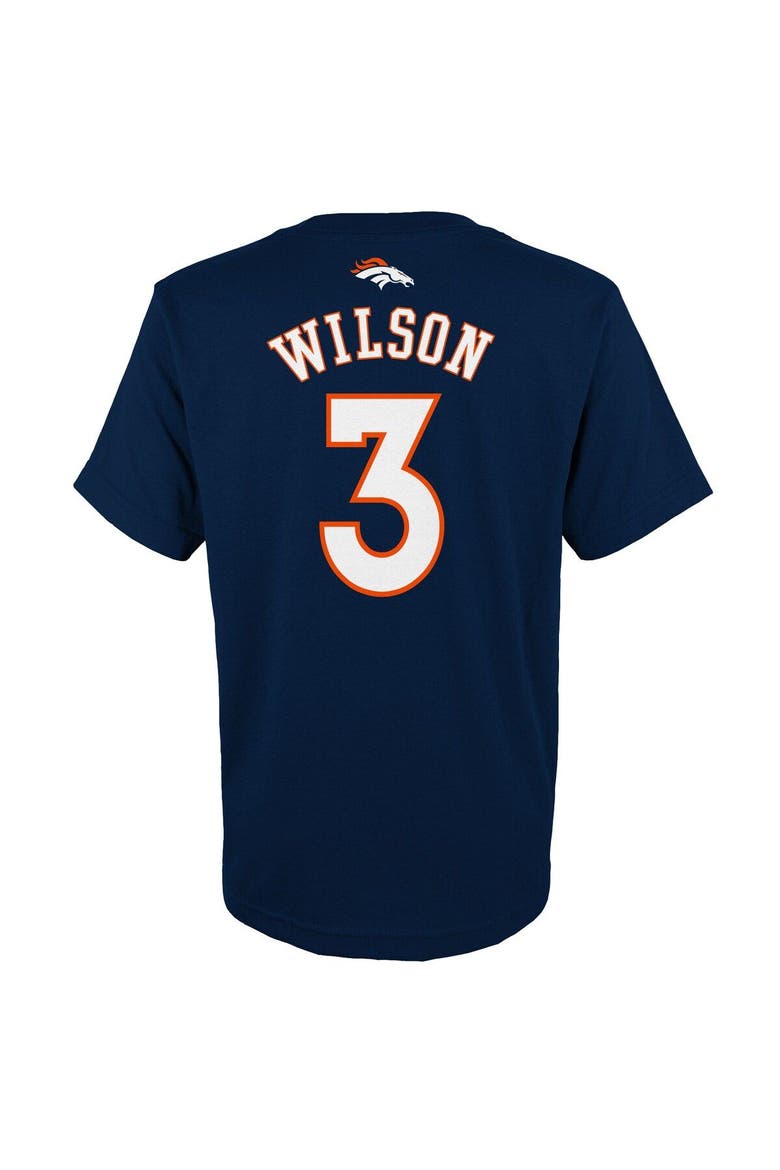Youth Russell Wilson Navy Denver Broncos Mainliner Player Name & Number T-Shirt, Alternate, color, Navy