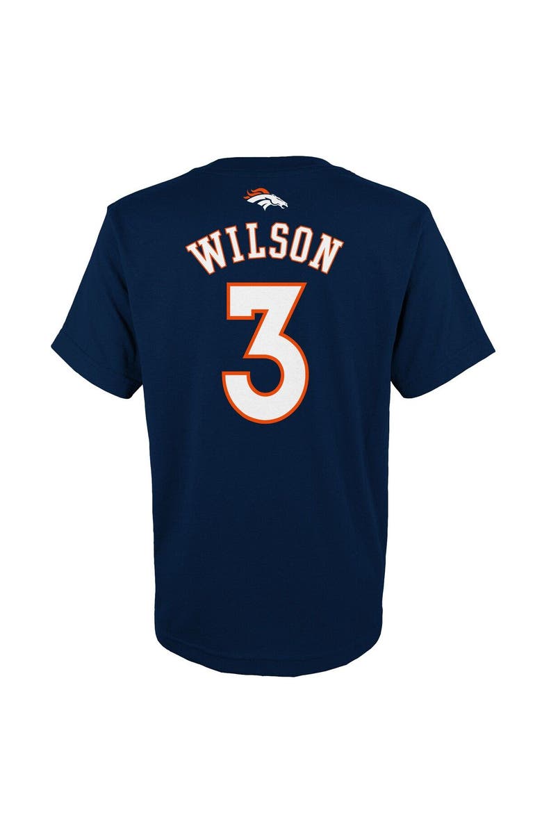 Outerstuff Youth Russell Wilson Navy Denver Broncos Mainliner Player Name & Number T-Shirt, Alternate, color, 