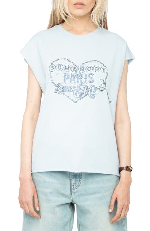 Zadig & Voltaire Womens Cloud Cloe Rhinestone-print Short-sleeve Cotton T-shirt Xs