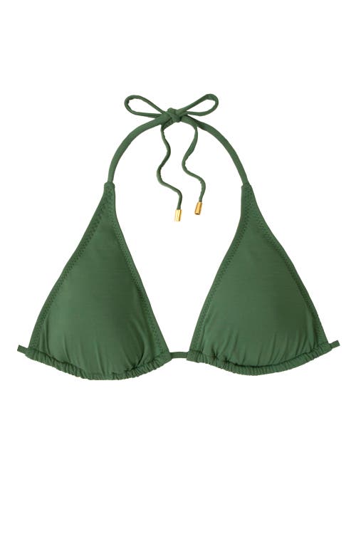 Helen Jon String Bikini Top In Textured Fatigue