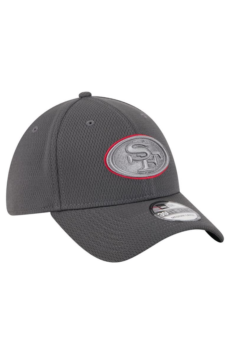 New Era Men's New Era Graphite San Francisco 49ers  Main 39THIRTY Flex Hat, Alternate, color, 