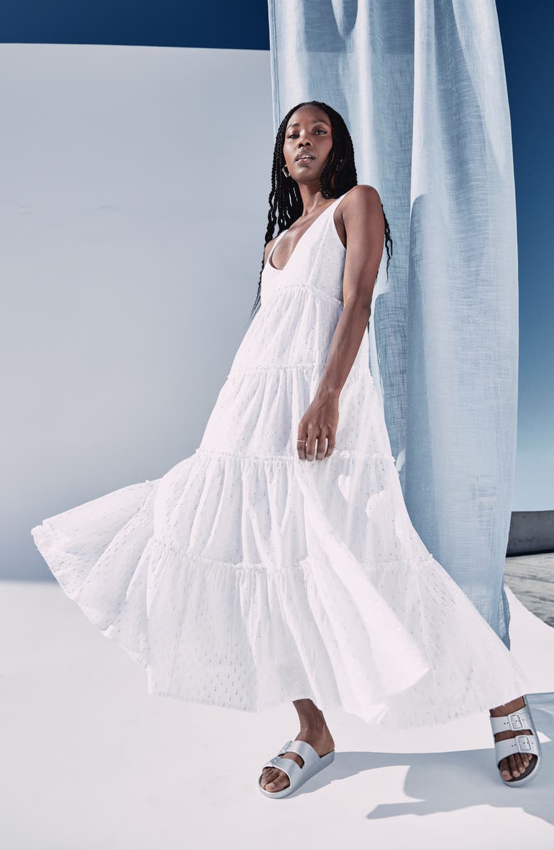 Splendid Gwendolyn Tiered Maxi Dress, Alternate, color, 