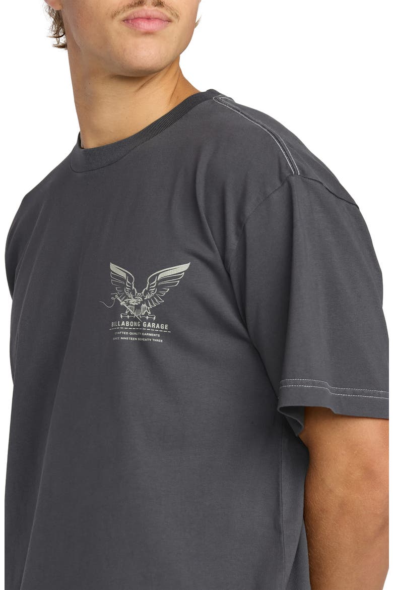 Bird of Prey Oversize Cotton Graphic T-Shirt, Alternate, color, WASHED BLACK