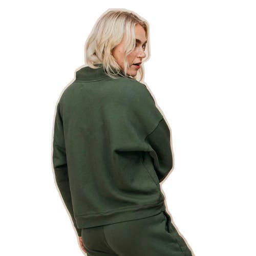 Ocio Organic Cotton Teddy Polo Crew In Green