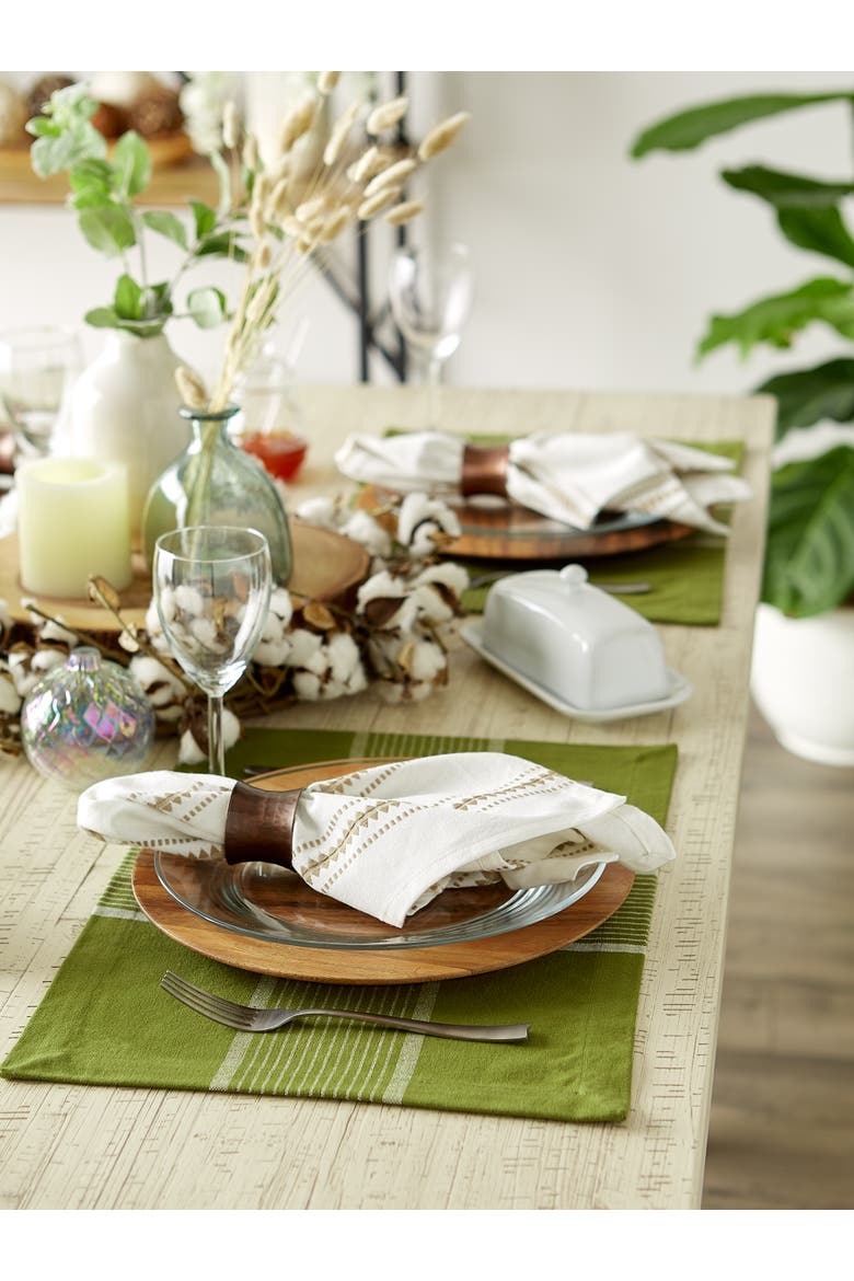 Fiesta Check Placemat Set/6, Alternate, color, Green
