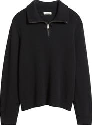 FRAME Half Zip Wool & Cotton Sweater