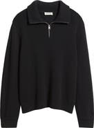 FRAME Half Zip Wool & Cotton Sweater