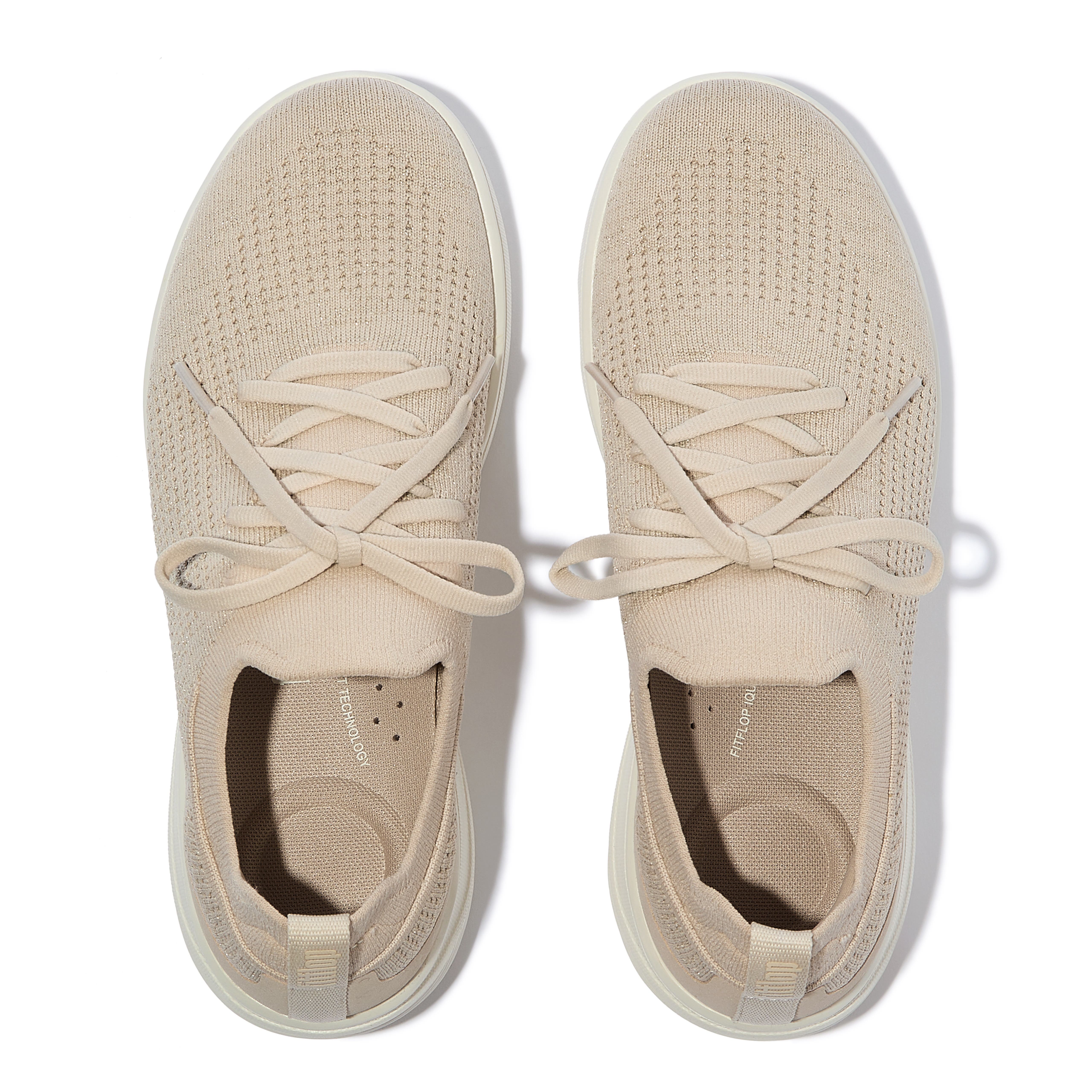 Super-Q Knit Slip-On Laced Sneakers, Alternate, color, Stone Beige/Platino