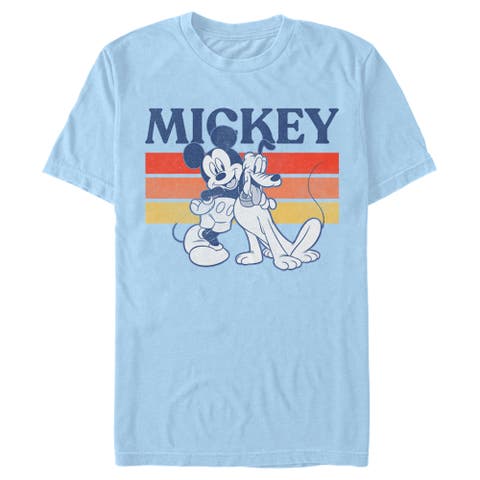 Men's Mickey & Friends Retro Pluto and Mickey Mouse  Graphic T-Shirt