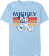 Mickey & Friends Men's Mickey & Friends Retro Pluto and Mickey Mouse  Graphic T-Shirt